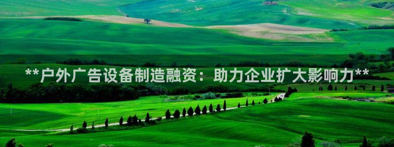 杏宇官方平台官网下载：**户外广告设备制造融资：助力企业扩大影响力**